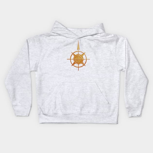 Pointing The Way - compass symbol Kids Hoodie by sleepingdogprod